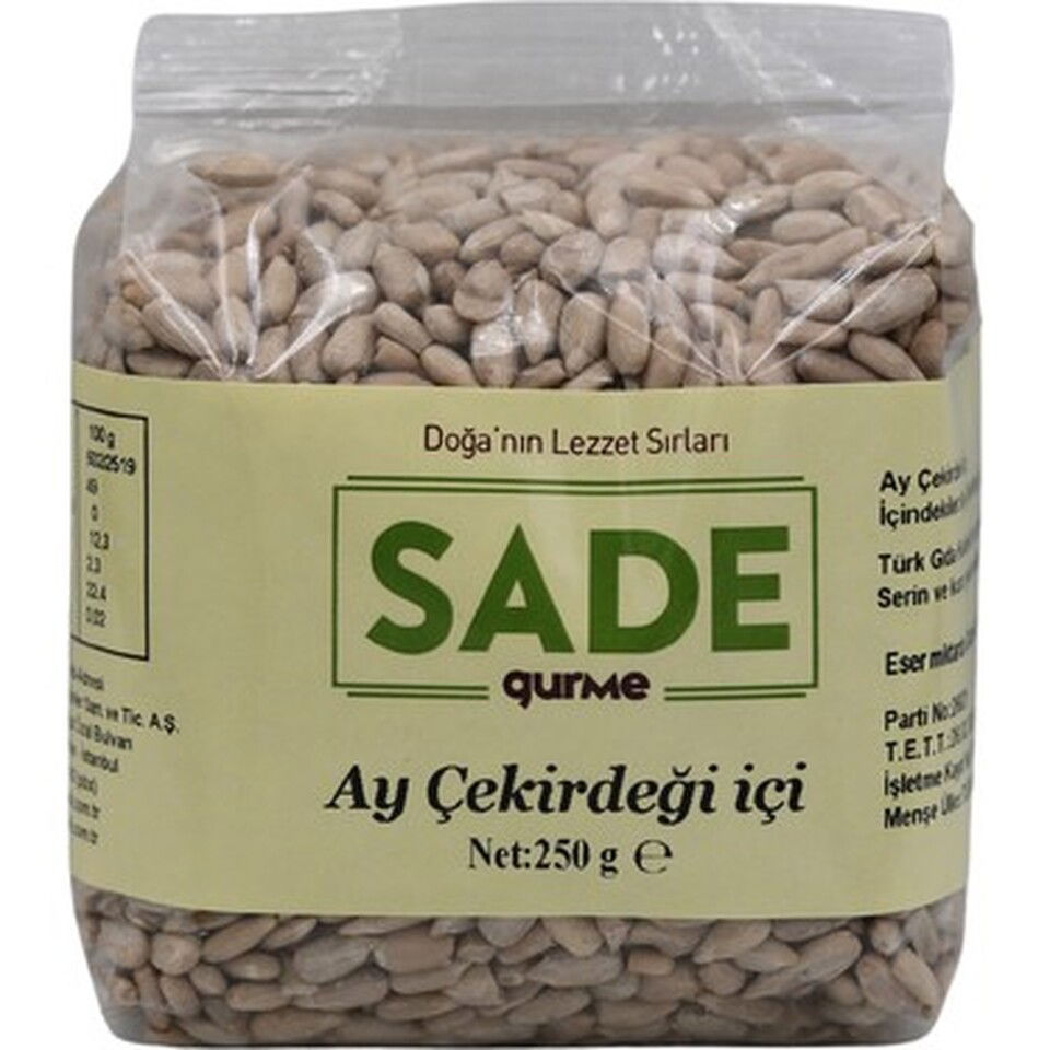 SADE ORGANİK AYÇEKİRDEK İÇİ 250 GR